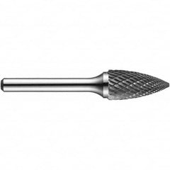 Precision Twist Drill - 5/16" Cut Diam, 1/4" Shank Diam, Carbide Double Cut Tree Burr - Exact Tool & Supply