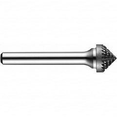 Precision Twist Drill - 1/8" Cut Diam, 1/8" Shank Diam, Carbide Double Cut 90° Angle Burr - Exact Tool & Supply