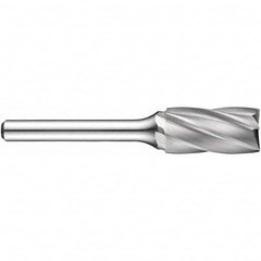 Precision Twist Drill - 1/4" Cut Diam, 1/4" Shank Diam, Carbide Aluma Cut Cylinder Burr with End Cut - Exact Tool & Supply