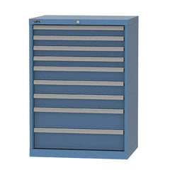 LISTA - 8 Drawer, 124 Compartment Red Steel Modular Storage Cabinet - Exact Tool & Supply