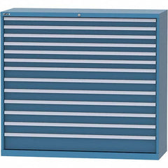 LISTA - 13 Drawer, 84 Compartment Bright Blue Steel Modular Storage Cabinet - Exact Tool & Supply