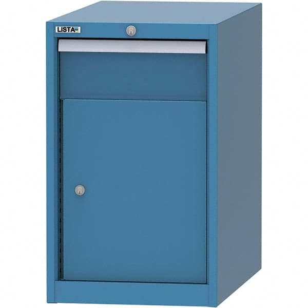 LISTA - 1 Drawer, 45 Compartment Bright Blue Steel Modular Storage Cabinet - Exact Tool & Supply