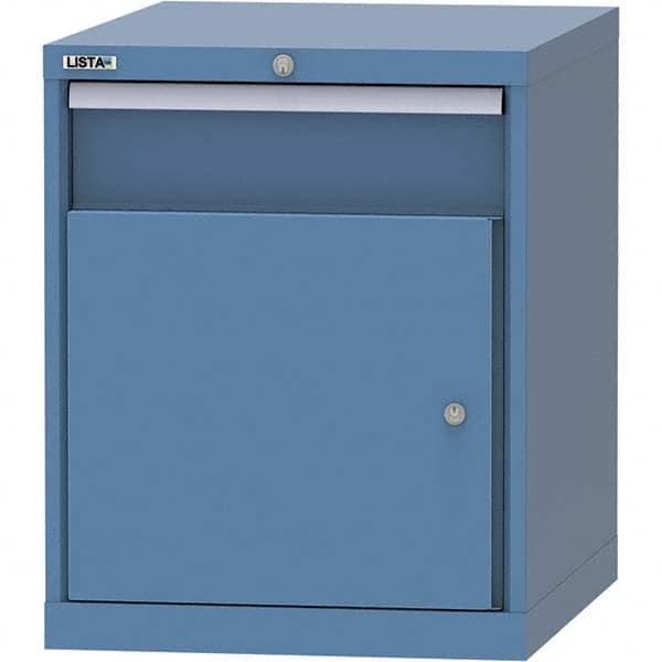 LISTA - 1 Drawer, 99 Compartment Bright Blue Steel Modular Storage Cabinet - Exact Tool & Supply