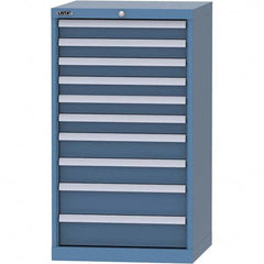 LISTA - 10 Drawer, 84 Compartment Bright Blue Steel Modular Storage Cabinet - Exact Tool & Supply