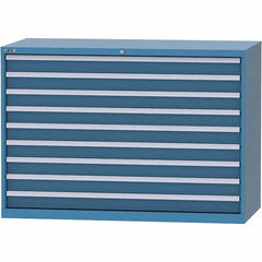 LISTA - 9 Drawer, 84 Compartment Red Steel Modular Storage Cabinet - Exact Tool & Supply