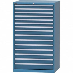 LISTA - 15 Drawer, 84 Compartment Bright Blue Steel Modular Storage Cabinet - Exact Tool & Supply