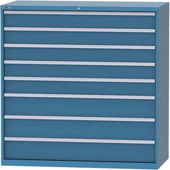 LISTA - 8 Drawer, 84 Compartment Bright Blue Steel Modular Storage Cabinet - Exact Tool & Supply