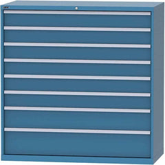 LISTA - 8 Drawer, 84 Compartment Bright Blue Steel Modular Storage Cabinet - Exact Tool & Supply