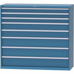 LISTA - 8 Drawer, 84 Compartment Bright Blue Steel Modular Storage Cabinet - Exact Tool & Supply