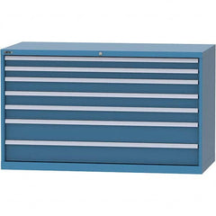LISTA - 7 Drawer, 84 Compartment Red Steel Modular Storage Cabinet - Exact Tool & Supply