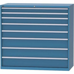 LISTA - 8 Drawer, 84 Compartment Bright Blue Steel Modular Storage Cabinet - Exact Tool & Supply