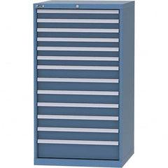 LISTA - 13 Drawer, 45 Compartment Bright Blue Steel Modular Storage Cabinet - Exact Tool & Supply