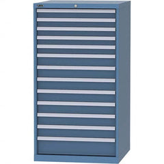 LISTA - 13 Drawer, 45 Compartment Bright Blue Steel Modular Storage Cabinet - Exact Tool & Supply