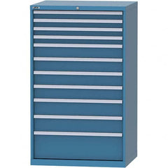 LISTA - 11 Drawer, 84 Compartment Bright Blue Steel Modular Storage Cabinet - Exact Tool & Supply