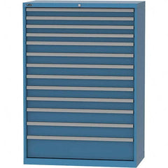 LISTA - 13 Drawer, 84 Compartment Bright Blue Steel Modular Storage Cabinet - Exact Tool & Supply