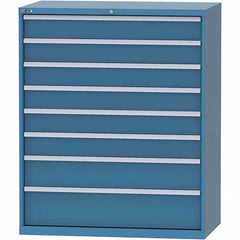LISTA - 8 Drawer, 159 Compartment Bright Blue Steel Modular Storage Cabinet - Exact Tool & Supply