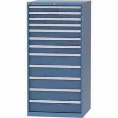 LISTA - 12 Drawer, 124 Compartment Bright Blue Steel Modular Storage Cabinet - Exact Tool & Supply