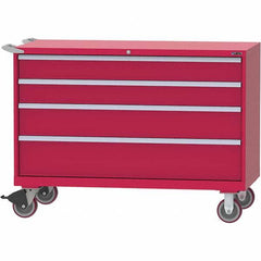 LISTA - 4 Drawer, 84 Compartment Bright Blue Steel Modular Storage Cabinet - Exact Tool & Supply