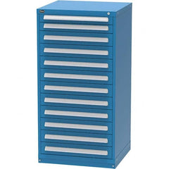 Vidmar - 12 Drawer Bright Blue Steel Modular Storage Cabinet - Exact Tool & Supply