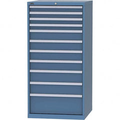 LISTA - 11 Drawer, 124 Compartment Bright Blue Steel Modular Storage Cabinet - Exact Tool & Supply