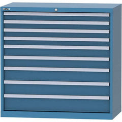 LISTA - 9 Drawer, 84 Compartment Red Steel Modular Storage Cabinet - Exact Tool & Supply