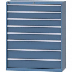 LISTA - 8 Drawer, 99 Compartment Bright Blue Steel Modular Storage Cabinet - Exact Tool & Supply