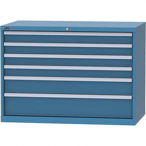 LISTA - 6 Drawer, 99 Compartment Red Steel Modular Storage Cabinet - Exact Tool & Supply