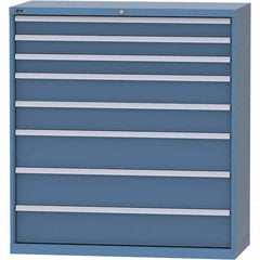 LISTA - 8 Drawer, 99 Compartment Bright Blue Steel Modular Storage Cabinet - Exact Tool & Supply