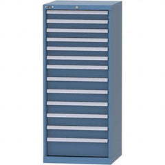 LISTA - 13 Drawer, 84 Compartment Bright Blue Steel Modular Storage Cabinet - Exact Tool & Supply