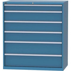 LISTA - 6 Drawer, 159 Compartment Bright Blue Steel Modular Storage Cabinet - Exact Tool & Supply
