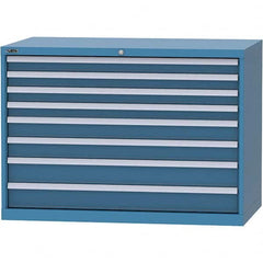 LISTA - 8 Drawer, 99 Compartment Bright Blue Steel Modular Storage Cabinet - Exact Tool & Supply