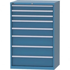 LISTA - 8 Drawer, 84 Compartment Bright Blue Steel Modular Storage Cabinet - Exact Tool & Supply