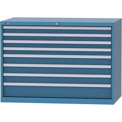 LISTA - 8 Drawer, 99 Compartment Bright Blue Steel Modular Storage Cabinet - Exact Tool & Supply
