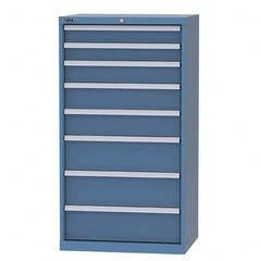 LISTA - 13 Drawer, 124 Compartment Bright Blue Steel Modular Storage Cabinet - Exact Tool & Supply