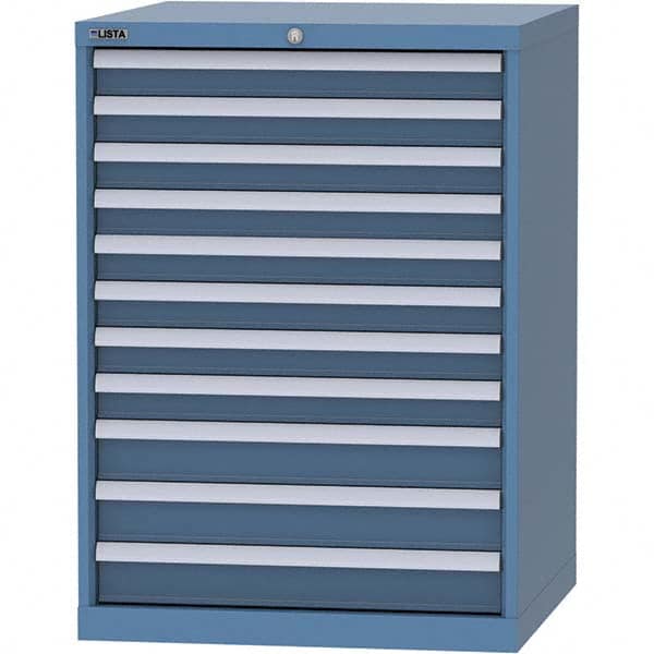 LISTA - 11 Drawer, 45 Compartment Bright Blue Steel Modular Storage Cabinet - Exact Tool & Supply