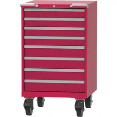 LISTA - 8 Drawer, 45 Compartment Red Steel Modular Storage Cabinet - Exact Tool & Supply