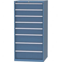 LISTA - 8 Drawer, 45 Compartment Bright Blue Steel Modular Storage Cabinet - Exact Tool & Supply