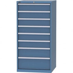 LISTA - 8 Drawer, 45 Compartment Bright Blue Steel Modular Storage Cabinet - Exact Tool & Supply