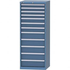 LISTA - 12 Drawer, 84 Compartment Bright Blue Steel Modular Storage Cabinet - Exact Tool & Supply