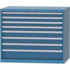 LISTA - 8 Drawer, 99 Compartment Bright Blue Steel Modular Storage Cabinet - Exact Tool & Supply