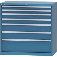 LISTA - 7 Drawer, 84 Compartment Red Steel Modular Storage Cabinet - Exact Tool & Supply