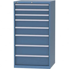 LISTA - 8 Drawer, 45 Compartment Bright Blue Steel Modular Storage Cabinet - Exact Tool & Supply