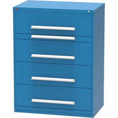 Vidmar - 4 Drawer, 45 Compartment Bright Blue Steel Modular Storage Cabinet - Exact Tool & Supply