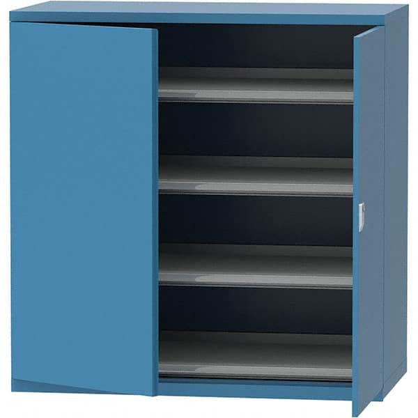 LISTA - 84 Compartment Bright Blue Steel Modular Storage Cabinet - Exact Tool & Supply