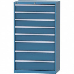 LISTA - 8 Drawer, 84 Compartment Bright Blue Steel Modular Storage Cabinet - Exact Tool & Supply