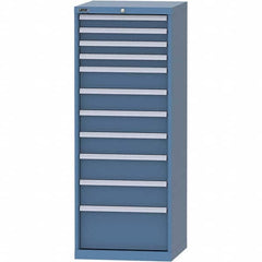 LISTA - 11 Drawer, 84 Compartment Bright Blue Steel Modular Storage Cabinet - Exact Tool & Supply