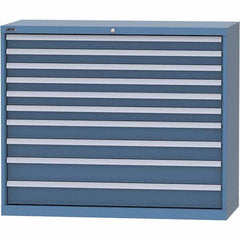LISTA - 10 Drawer, 99 Compartment Bright Blue Steel Modular Storage Cabinet - Exact Tool & Supply