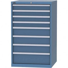 LISTA - 8 Drawer, 45 Compartment Bright Blue Steel Modular Storage Cabinet - Exact Tool & Supply
