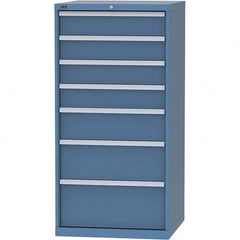 LISTA - 7 Drawer, 45 Compartment Bright Blue Steel Modular Storage Cabinet - Exact Tool & Supply