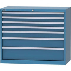 LISTA - 7 Drawer, 84 Compartment Red Steel Modular Storage Cabinet - Exact Tool & Supply